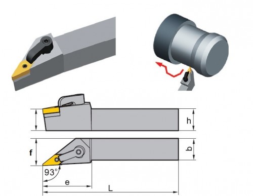 Soustružnické nože MVJNR 93° na destičky VNMG/VNGP bez CHLAZENÍ - PRAVÉ PROVEDENÍ