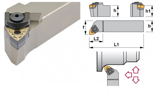Soustružnické nože MWLNR 95° na destičky WNMG/WNMA bez CHLAZENÍ - PRAVÉ PROVEDENÍ