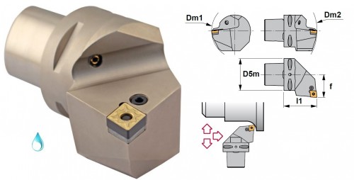 Soustružnické nože PCLNL 95° na destičky CNMG/CNMA/CNMM s CHLAZENÍM - LEVÉ PROVEDENÍ