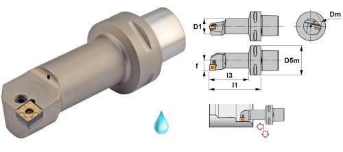 Soustružnické nože PCLNR 95° na destičky CNMG/CNMA/CNMM s CHLAZENÍM - PRAVÉ PROVEDENÍ