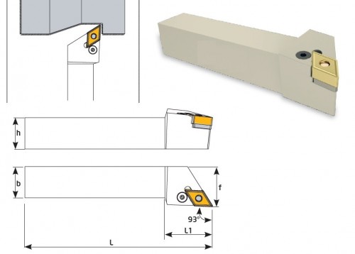 Soustružnické nože PDJNL 93° na destičky DNMG/DNMA/DNMM bez CHLAZENÍ - LEVÉ PROVEDENÍ