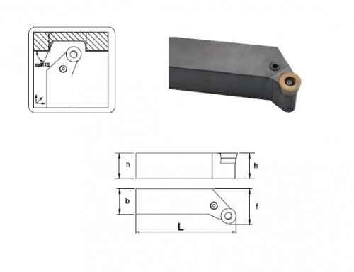 Soustružnické nože PRGCL 0° na destičky RCMT/RCMX/RCGT bez CHLAZENÍ - LEVÉ PROVEDENÍ