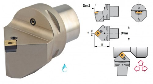 Soustružnické nože PSDN 45° na destičky SNMG/SNMA/SNMM s CHLAZENÍM - OBOUSTRANNÉ PROVEDENÍ