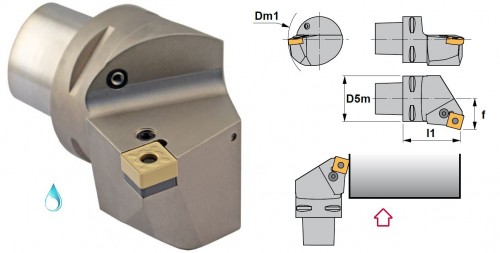 Soustružnické nože PSKNL 75° na destičky SNMG/SNMA/SNMM s CHLAZENÍM - LEVÉ PROVEDENÍ