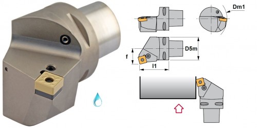 Soustružnické nože PSKNR 75° na destičky SNMG/SNMA/SNMM s CHLAZENÍM - PRAVÉ PROVEDENÍ