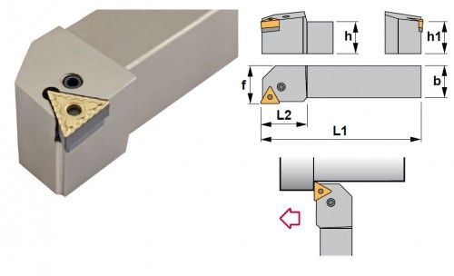 Soustružnické nože PTGNR 90° na destičky TNMG/TNMA/TNMM bez CHLAZENÍ - PRAVÉ PROVEDENÍ