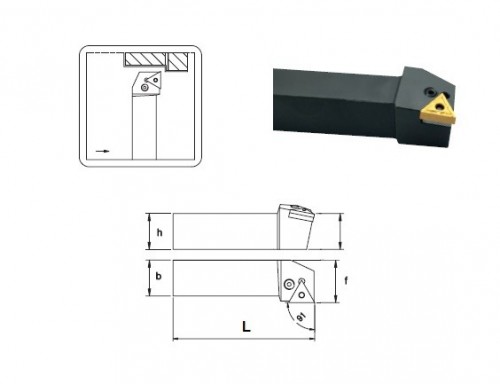 Soustružnické nože PTJNL 93° na destičky TNMG/TNMA/TNMM bez CHLAZENÍ - LEVÉ PROVEDENÍ