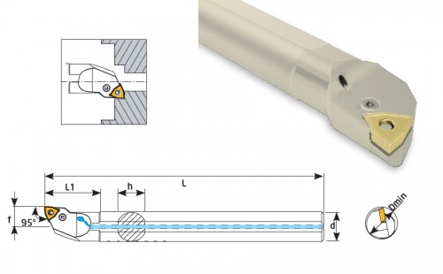 Soustružnické nože PWLNL 95° na destičky WNMG/WNMA s CHLAZENÍM - LEVÉ PROVEDENÍ