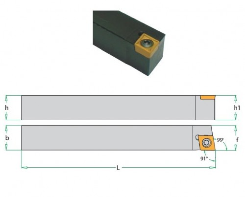 Soustružnické nože SCACL 90° na destičky CCMT/CCGT/CCGX s CHLAZENÍM - SWISS AUTOMATIC (ŠVÝCARSKÉ AUTOMATY) - LEVÉ PROVEDENÍ