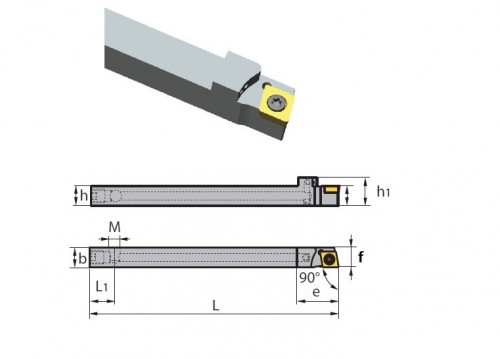 Soustružnické nože SCACL 91° na destičky CCMT/CCGT/CCGX bez CHLAZENÍ - SWISS AUTOMATIC (ŠVÝCARSKÉ AUTOMATY) - LEVÉ PROVEDENÍ