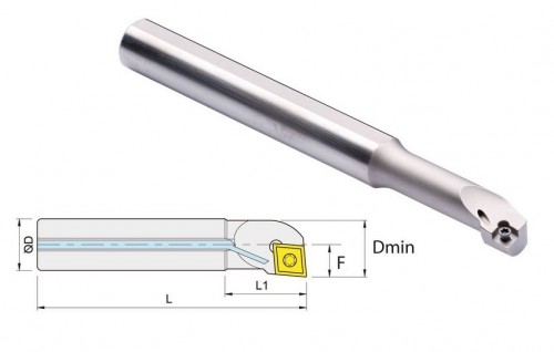 Soustružnické nože SCLCL 95° HSS zajistí vyšší tvrdost a snižují vibrace, na destičky CCMT/CCGT/CCGX s CHLAZENÍM - LEVÉ PROVEDENÍ