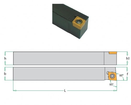 Soustružnické nože SCLCL 95° na destičky CCMT/CCGT/CCGX bez CHLAZENÍ - SWISS AUTOMATIC (ŠVÝCARSKÉ AUTOMATY) - LEVÉ PROVEDENÍ