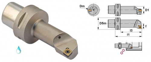 Soustružnické nože SCLCL 95° na destičky CCMT/CCGT/CCGX s CHLAZENÍM - LEVÉ PROVEDENÍ