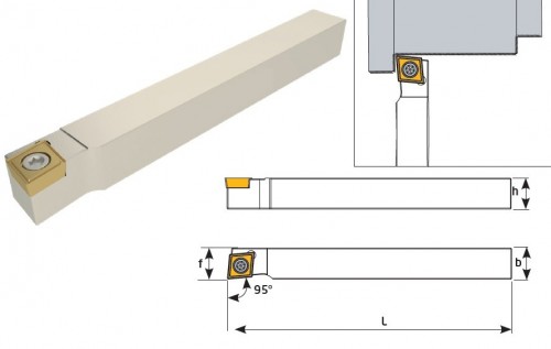 Soustružnické nože SCLCR 95° na destičky CCMT/CCGT/CCGX bez CHLAZENÍ - SWISS AUTOMATIC (ŠVÝCARSKÉ AUTOMATY) - PRAVÉ PROVEDENÍ