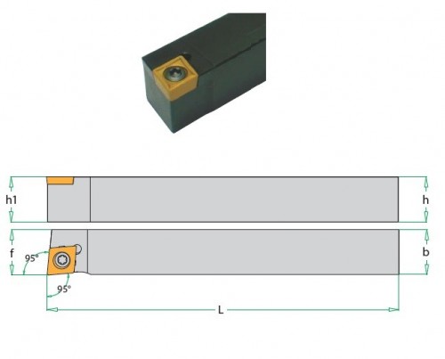 Soustružnické nože SCLCR 95° na destičky CCMT/CCGT/CCGX bez CHLAZENÍ - SWISS AUTOMATIC (ŠVÝCARSKÉ AUTOMATY) - PRAVÉ PROVEDENÍ