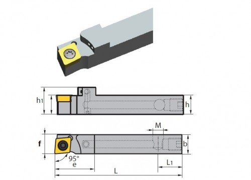 Soustružnické nože SCLCR 95° na destičky CCMT/CCGT/CCGX s CHLAZENÍM - SWISS AUTOMATIC (ŠVÝCARSKÉ AUTOMATY) - PRAVÉ PROVEDENÍ
