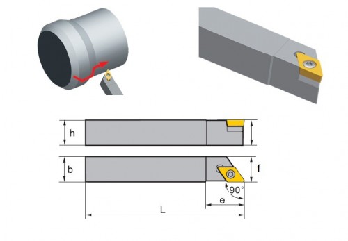 Soustružnické nože SDACL 90° na destičky DCMT/DCGT/DCGX/DCMW bez CHLAZENÍ - LEVÉ PROVEDENÍ