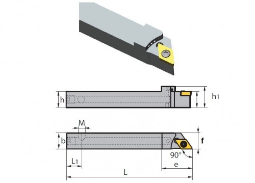 Soustružnické nože SDACL 90° na destičky DCMT/DCGT/DCGX/DCMW s CHLAZENÍM - SWISS AUTOMATIC (ŠVÝCARSKÉ AUTOMATY) - LEVÉ PROVEDENÍ