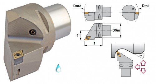 Soustružnické nože SDJCR 93° na destičky DCMT/DCGT/DCGX/DCMW s CHLAZENÍM - PRAVÉ PROVEDENÍ