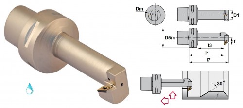 Soustružnické nože SDUCL-X 93° na destičky DCMT/DCGT/DCGX/DCMW s CHLAZENÍM - LEVÉ PROVEDENÍ