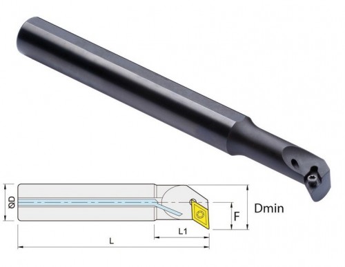 Soustružnické nože SDUCL 93° na destičky DCMT/DCGT/DCGX s CHLAZENÍM - LEVÉ PROVEDENÍ
