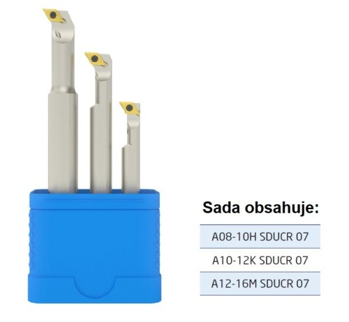 Soustružnické nože SDUCR 93° na destičky DCMT/DCG.. S CHLAZENÍM - PRAVÉ PROVEDENÍ SADA