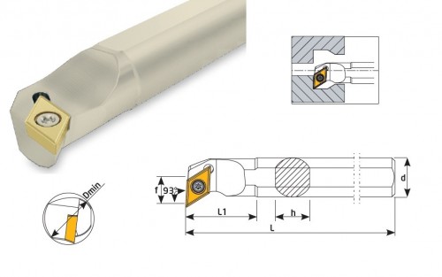 Soustružnické nože SDUCR 93° na destičky DCMT/DCGT/DCGX bez CHLAZENÍ - PRAVÉ PROVEDENÍ
