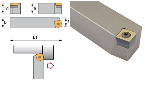 Soustružnické nože SSBCL 75° na destičky SCMT/SCGT/SCGX/SCMW bez CHLAZENÍ - LEVÉ PROVEDENÍ