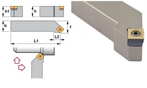 Soustružnické nože SSSCL 45° na destičky SCMT/SCGT/SCGX/SCMW bez CHLAZENÍ - LEVÉ PROVEDENÍ