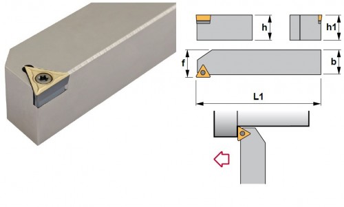 Soustružnické nože STACR 90° na destičky TCMT/TCGT/TCGX/TCMW bez CHLAZENÍ - PRAVÉ PROVEDENÍ