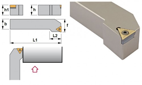 Soustružnické nože STFCL 91° na destičky TCMT/TCGT/TCGX/TCMW bez CHLAZENÍ - LEVÉ PROVEDENÍ