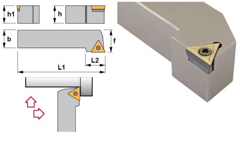 Soustružnické nože STGCL 91° na destičky TCMT/TCGT/TCGX/TCMW bez CHLAZENÍ - LEVÉ PROVEDENÍ