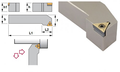 Soustružnické nože STJCL 93° na destičky TCMT/TCGT/TCGX/TCMW bez CHLAZENÍ - LEVÉ PROVEDENÍ