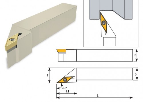 Soustružnické nože SVJBR 93° na destičky VBMT.. bez CHLAZENÍ - PRAVÉ PROVEDENÍ