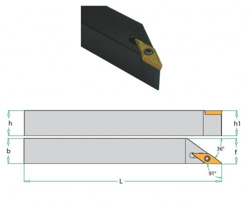 Soustružnické nože SVJCL 91° na destičky VCMT/VCGT/VCGX/VCMW bez CHLAZENÍ - SWISS AUTOMATIC (ŠVÝCARSKÉ AUTOMATY) - LEVÉ PROVEDENÍ