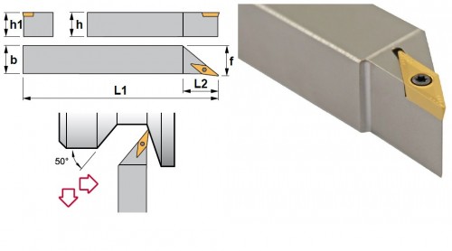 Soustružnické nože SVJCL 93° na destičky VCMT/VCGT/VCGX/VCMW bez CHLAZENÍ - SWISS AUTOMATIC (ŠVÝCARSKÉ AUTOMATY) - LEVÉ PROVEDENÍ
