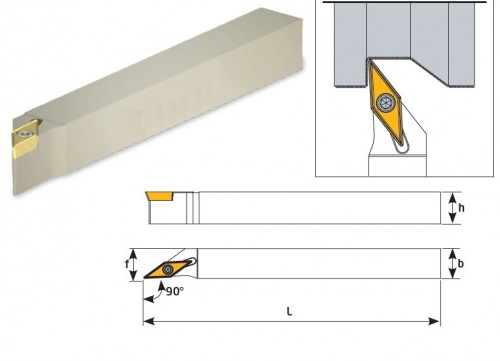 Soustružnické nože SVJCR 90° na destičky VCMT/VCGT/VCGX/VCMW bez CHLAZENÍ - SWISS AUTOMATIC (ŠVÝCARSKÉ AUTOMATY) - PRAVÉ PROVEDENÍ