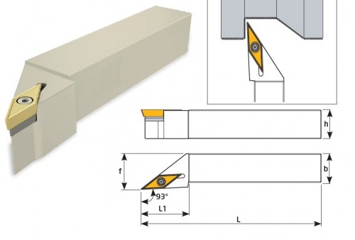 Soustružnické nože SVJCR 93° na destičky VCMT/VCGT/VCGX/VCMW bez CHLAZENÍ - PRAVÉ PROVEDENÍ