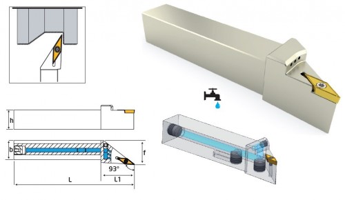 Soustružnické nože SVJCR 93° na destičky VCMT/VCGT/VCGX/VCMW s CHLAZENÍM - LEVÉ PROVEDENÍ