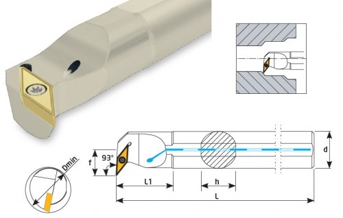 Soustružnické nože SVUBR 93° na destičky VBMT.. s CHLAZENÍM - PRAVÉ PROVEDENÍ