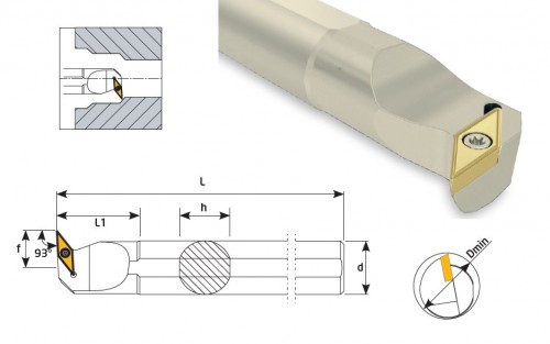 Soustružnické nože SVUCL 93° na destičky VCMT/VCGT/VCGX bez CHLAZENÍ - LEVÉ PROVEDENÍ