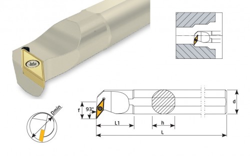 Soustružnické nože SVUCR 93° na destičky VCMT/VCGT/VCGX bez CHLAZENÍ - PRAVÉ PROVEDENÍ