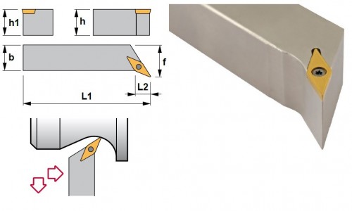 Soustružnické nože SVXCL 113° na destičky VCMT/VCGT/VCGX/VCMW bez CHLAZENÍ - LEVÉ PROVEDENÍ