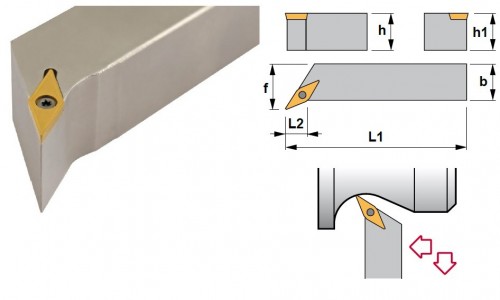 Soustružnické nože SVXCR 113° na destičky VCMT/VCGT/VCGX/VCMW bez CHLAZENÍ - PRAVÉ PROVEDENÍ