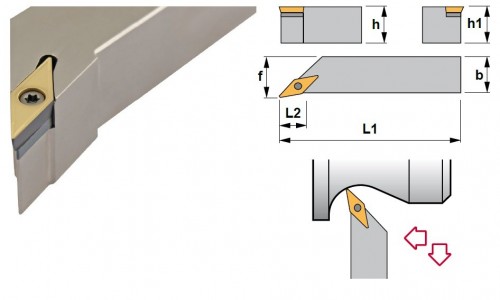 Soustružnické nože SVZCR 100° na destičky VCMT/VCGT/VCGX/VCMW bez CHLAZENÍ - PRAVÉ PROVEDENÍ
