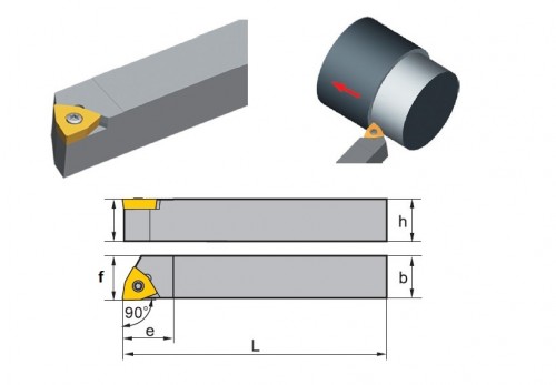 Soustružnické nože SWACR 90° na destičky WCMX.. bez CHLAZENÍ - PRAVÉ PROVEDENÍ