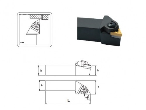 Soustružnické nože WTGNL 90° na destičky TNMG/TNMA/TNMM/TNMX bez CHLAZENÍ - LEVÉ PROVEDENÍ