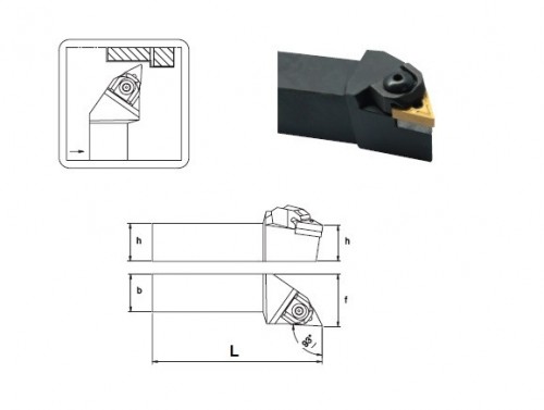 Soustružnické nože WTJNL 93° na destičky TNMG/TNMA/TNMM/TNMX bez CHLAZENÍ - LEVÉ PROVEDENÍ