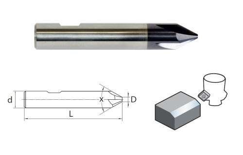 Srážecí - odjehlovací frézy 60° DIN6535HA/6535HB