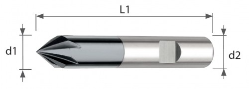 Srážecí - odjehlovací frézy 60° DIN6535HB - 62HRc